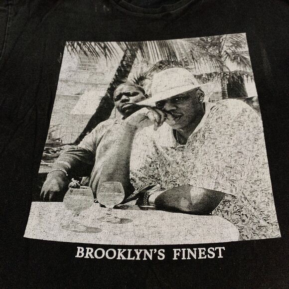 Jay-Z and Biggie Smalls Brooklyn's Finest Black T-Shirt - Picture 2 of 6